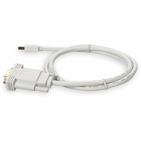 5PK 3ft Mini-DisplayPort 1.1 Male to VGA Male White Cables For Resolution Up to 1920x1200 (WUXGA)