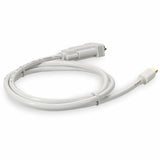 5PK 3ft Mini-DisplayPort 1.1 Male to VGA Male White Cables For Resolution Up to 1920x1200 (WUXGA)