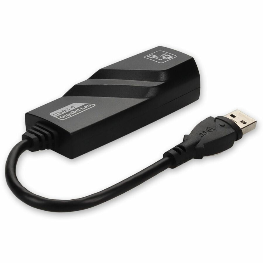 AddOn USB 3.0 (A) Male to RJ-45 Female Gray & Black Adapter