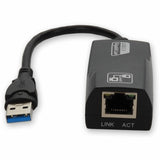AddOn 5-Pack of USB 3.0 (A) Male to RJ-45 Female Gray & Black Adapters