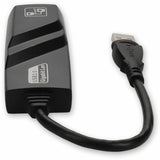 AddOn 5-Pack of USB 3.0 (A) Male to RJ-45 Female Gray & Black Adapters