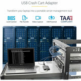 StarTech.com USB Crash Cart Adapter with File Transfer & Video Capture at 1920 x1200 60Hz, TAA