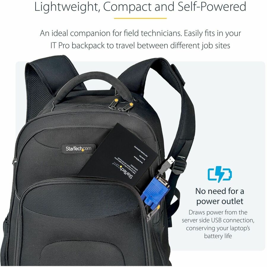 StarTech.com USB Crash Cart Adapter with File Transfer & Video Capture at 1920 x1200 60Hz, TAA