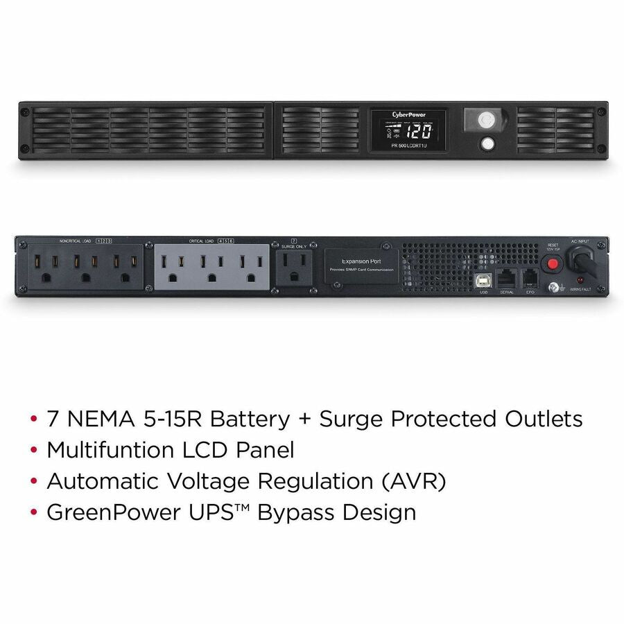 CyberPower PR500LCDRT1U Smart App Sinewave UPS Systems