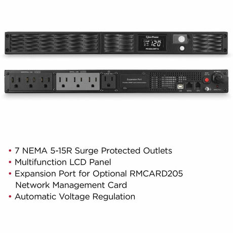 CyberPower PR1000LCDRT1U Smart App Sinewave UPS Systems