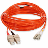 AddOn 4m LC (Male) to SC (Male) Orange OM1 Duplex Fiber OFNR (Riser-Rated) Patch Cable
