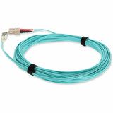 AddOn 6m LC (Male) to SC (Male) Aqua OM3 Duplex Fiber OFNR (Riser-Rated) Patch Cable