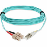 AddOn 9m LC (Male) to SC (Male) Aqua OM3 Duplex Fiber OFNR (Riser-Rated) Patch Cable
