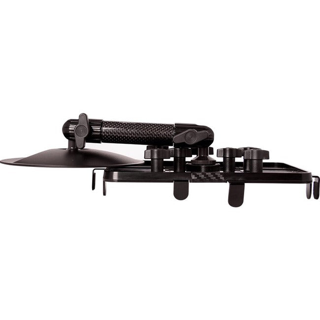 The Joy Factory Unite Universal Tablet Carbon Fiber Desk Stand for 7'' to 11" Tablet, up to .65 inch thickness.