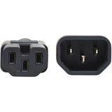 Eaton Tripp Lite Series Power Cord C14 to C15 - Heavy-Duty, 15A, 250V, 14 AWG, 2 ft. (0.61 m), Black