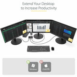 StarTech.com 3-Port DisplayPort 1.2 Splitter, DisplayPort to 3x DP Multi-Monitor Adapter, Dual 4K 30Hz and 1080p Computer MST Hub, Windows