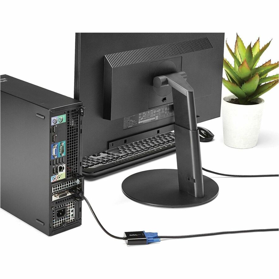 StarTech.com DisplayPort to VGA Adapter, Active DP to VGA Converter, 1080p Video, DP to VGA Adapter Dongle (Digital to Analog), DP 1.2