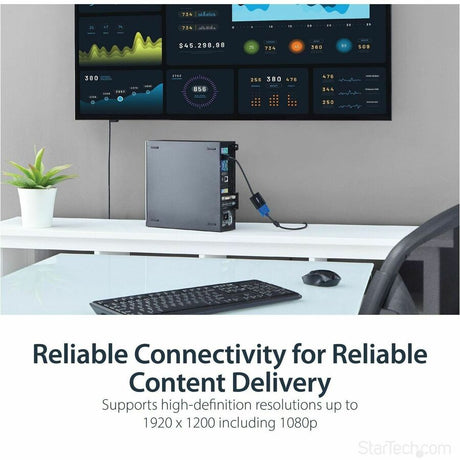 StarTech.com DisplayPort to VGA Adapter, Active DP to VGA Converter, 1080p Video, DP to VGA Adapter Dongle (Digital to Analog), DP 1.2