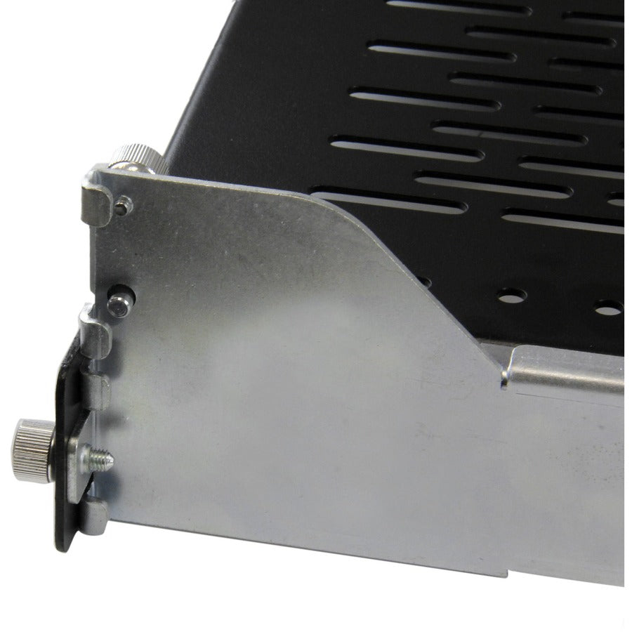 StarTech.com 2U Vented Sliding Rack Shelf w/ Cable Management Arm & 27.7 to 31.6in Adjustable Mounting Depth - 110lbs / 50kg - 24in Deep