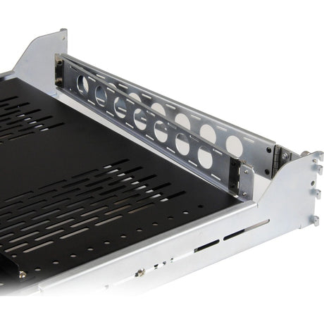 StarTech.com 2U Vented Sliding Rack Shelf w/ Cable Management Arm & 27.7 to 31.6in Adjustable Mounting Depth - 110lbs / 50kg - 24in Deep