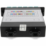 AddOn Cassette for 3-Bay Patch Panel, 2 MPO In, 24 LC Duplex Out, Multi-mode Duplex OM3