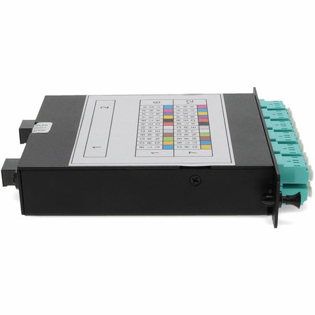 AddOn Cassette for 3-Bay Patch Panel, 2 MPO In, 24 LC Duplex Out, Multi-mode Duplex OM3