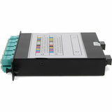 AddOn Cassette for 3-Bay Patch Panel, 2 MPO In, 24 LC Duplex Out, Multi-mode Duplex OM3