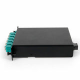 AddOn Cassette for 3-Bay Patch Panel, 1 MPO In, 12 LC Duplex Out, Multi-mode Duplex OM3