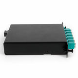 AddOn Cassette for 3-Bay Patch Panel, 1 MPO In, 12 LC Duplex Out, Multi-mode Duplex OM3