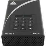 Apricorn Aegis Padlock DT FIPS ADT-3PL256F-4000 4 TB Desktop Hard Drive - 3.5" External - Black