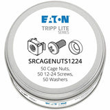 Eaton Tripp Lite Series SmartRack Square Hole Hardware Kit with 50 pcs 12-24 screws and washers