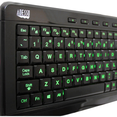Adesso 3-Color Illuminated Compact Multimedia Keyboard