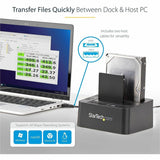 StarTech.com Dual Bay Hard Drive Duplicator Dock, Standalone HDD/SSD Cloner/Copier, USB 3.0 / eSATA to SATA III Hard Drive Cloner