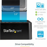 StarTech.com Dual Bay Hard Drive Duplicator Dock, Standalone HDD/SSD Cloner/Copier, USB 3.0 / eSATA to SATA III Hard Drive Cloner