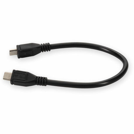 AddOn 5in Micro-USB 2.0 (B) Male to USB 2.0 (A) Female Black Cable