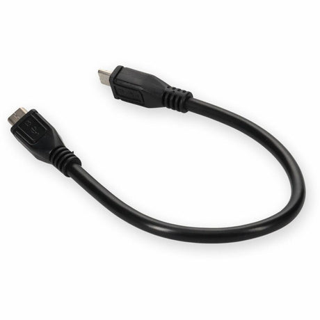 AddOn 5in Micro-USB 2.0 (B) Male to USB 2.0 (A) Female Black Cable