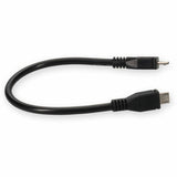 AddOn 5in Micro-USB 2.0 (B) Male to USB 2.0 (A) Female Black Cable