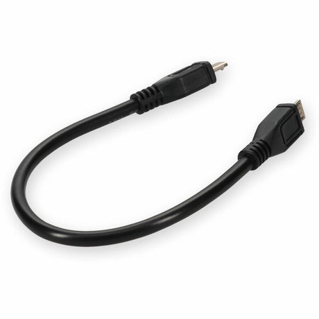 AddOn 5in Micro-USB 2.0 (B) Male to USB 2.0 (A) Female Black Cable