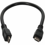 AddOn 5-Pack of 5in Micro-USB 2.0 (B) Male to USB 2.0 (A) Female Black Cables
