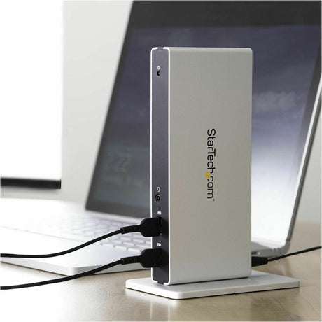 StarTech.com USB 3.0 Docking Station - Compatible with Windows / macOS - Dual DVI Docking Station Supports Dual Monitors - DVI to HDMI and DVI to VGA Adapters Included - USB3SDOCKDD