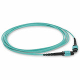 AddOn 3m MPO (Male) to MPO (Male) 12-Strand Aqua OM4 Straight Fiber OFNR (Riser-Rated) Patch Cable