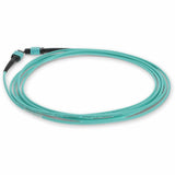 AddOn 3m MPO (Male) to MPO (Male) 12-Strand Aqua OM4 Straight Fiber OFNR (Riser-Rated) Patch Cable