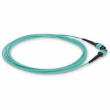 AddOn 3m MPO (Male) to MPO (Male) 12-Strand Aqua OM4 Straight Fiber OFNR (Riser-Rated) Patch Cable