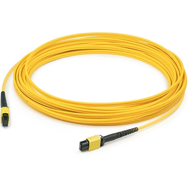 AddOn 5m MPO (Male) to MPO (Male) 12-Strand Yellow OS2 Straight Fiber OFNR (Riser-Rated) Patch Cable