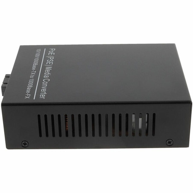 AddOn 10/100/1000Base-TX(RJ-45) to 1000Base-MX(SC) MMF 1310nm 2km IEEE802.3at/48V/1.0A/50W POE Media Converter