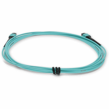 AddOn 5m MPO (Male) to MPO (Male) 12-Strand Aqua OM3 Crossover Fiber OFNR (Riser-Rated) Patch Cable