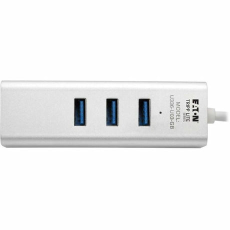 Eaton Tripp Lite Series USB to Gigabit Ethernet NIC Network Adapter with 3 Port USB 3.x (5Gbps) Hub