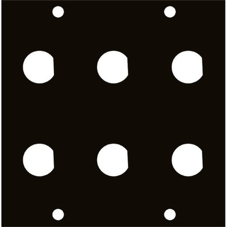 Middle Atlantic UCP Module with Six 1/2 Inch BNC Punchouts