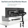 StarTech.com Desk Mount Dual Monitor Arm, Dual Articulating Monitor Arm, Height Adjustable, For VESA Monitors up to 24" (29.9lb/13.6kg)