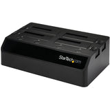 StarTech.com 4-Bay USB 3.0 to SATA Hard Drive Docking Station, 2.5/3.5" SATA III (6Gbps) SSD/HDD Dock, USB Hard Drive Bay, Top-Loading