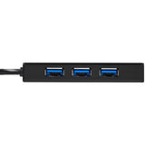 StarTech.com 3 Port Portable USB 3.0 Hub with Gigabit Ethernet Adapter NIC - 5Gbps - Aluminum w/ Cable