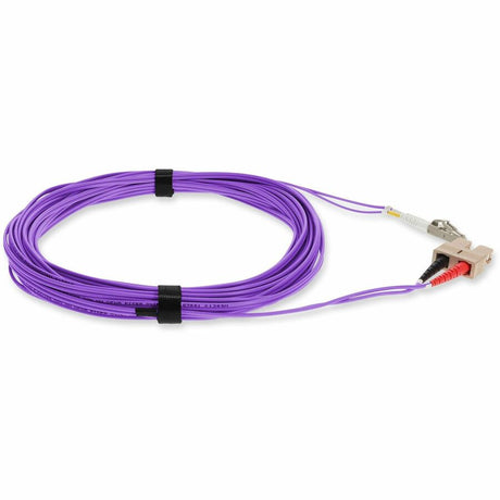 AddOn 5m LC (Male) to SC (Male) Straight Violet OM3 Duplex Fiber OFNR (Riser-Rated) TAA Compliant Patch Cable