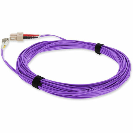 AddOn 7m LC (Male) to SC (Male) Straight Violet OM3 Duplex Fiber OFNR (Riser-Rated) TAA Compliant Patch Cable