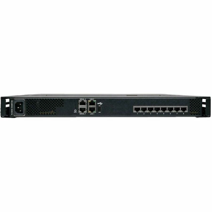 Eaton Tripp Lite Series NetCommander 8-Port Cat5 KVM over IP Switch - 19 in. LCD, 1 Remote + 1 Local User, 1U Rack-Mount, TAA