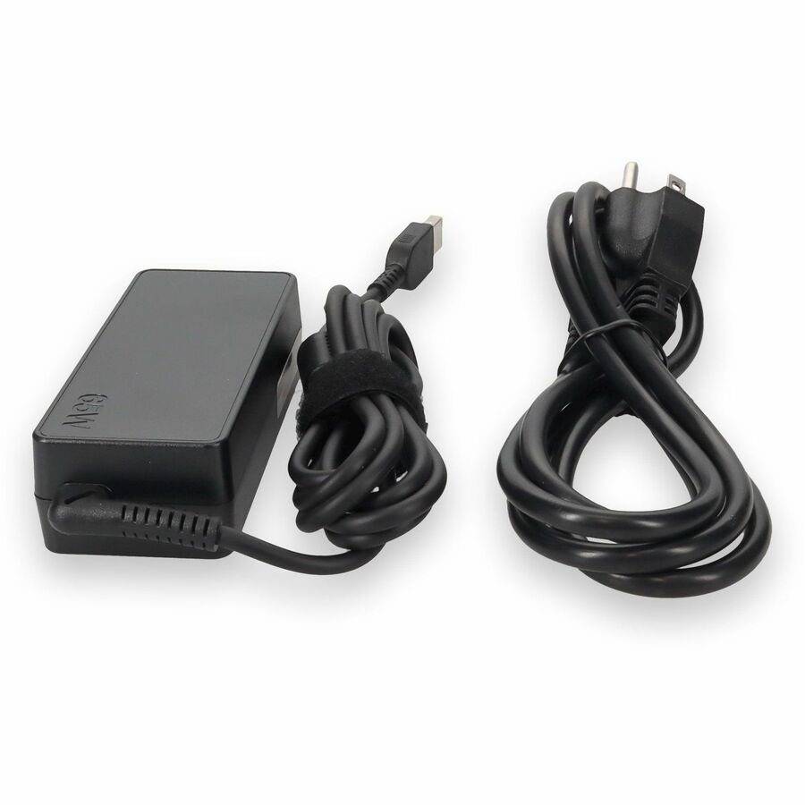 Lenovo 4X20E53336 Compatible 65W 20V at 3.25A Black Slim Tip Laptop Power Adapter and Cable